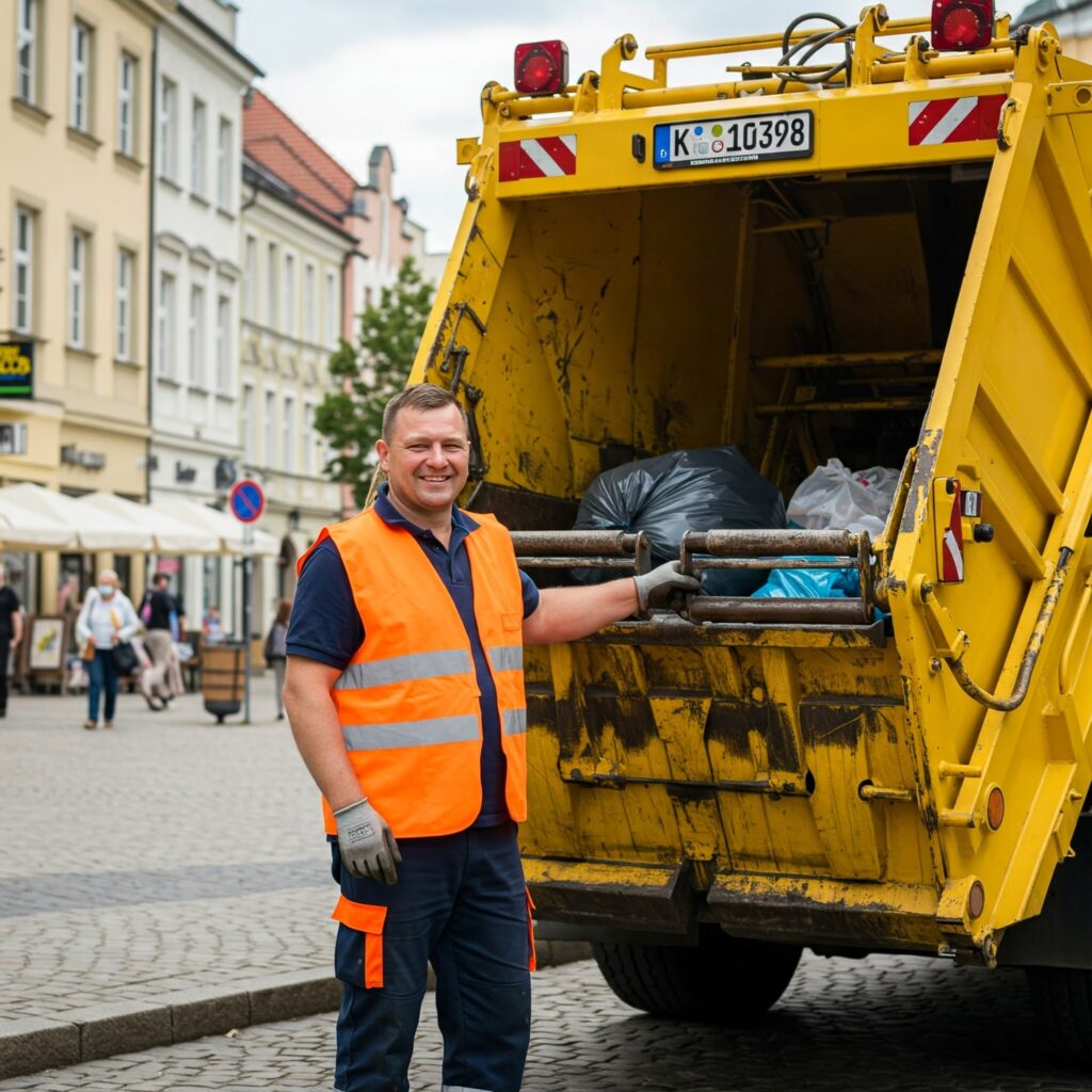 Ładowacz śmieciarki w Niemczech